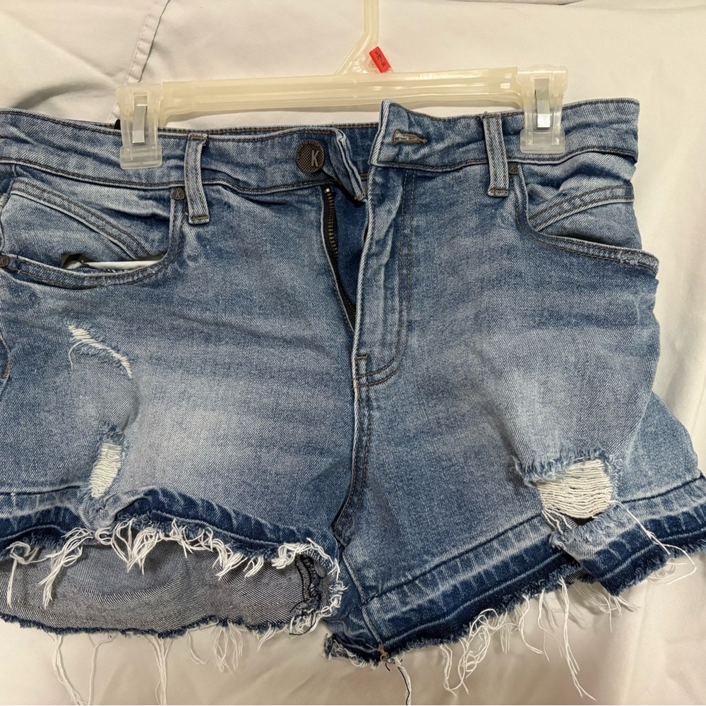 Kut from the Kloth Blue Distressed Jean Shorts